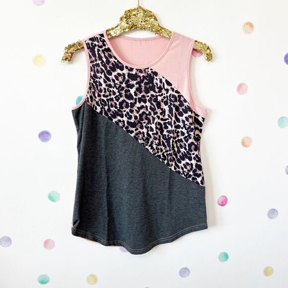 Pink Leopard Boutique Tank - Picture 2 of 4